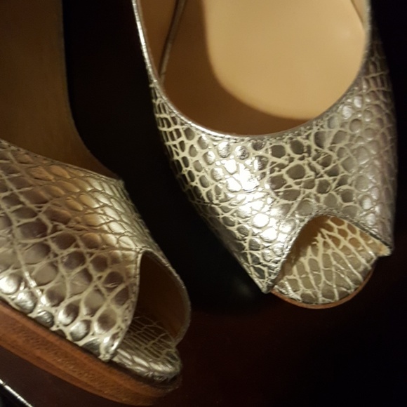 cole haan gold heels